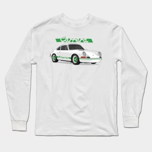 supercar 911 carrera rs turbo 1972 white green Long Sleeve T-Shirt